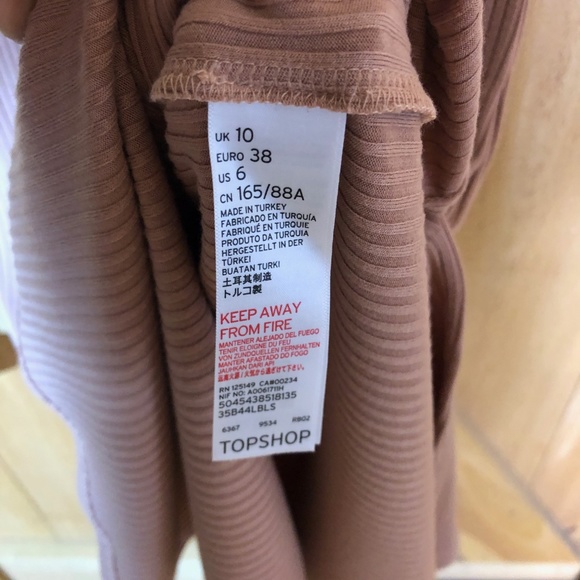 topshop | choker neck ribbed midi dress - Picture 6 of 8